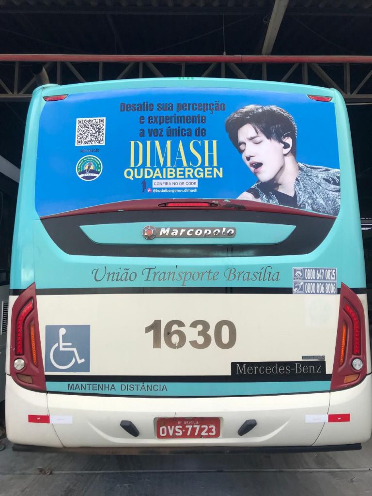 Des bus à l'effigie de Dimash sont apparus dans deux grandes villes du Brésil